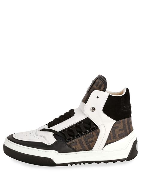 fendi sneakers on sale men|saks Fendi high top sneakers.